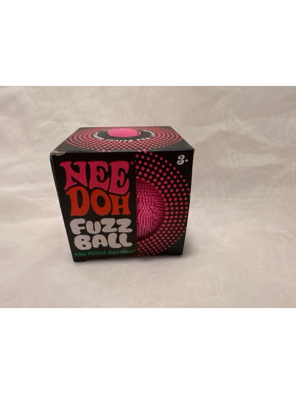 Schylling NeeDoh Fuzz Ball pink stress ball